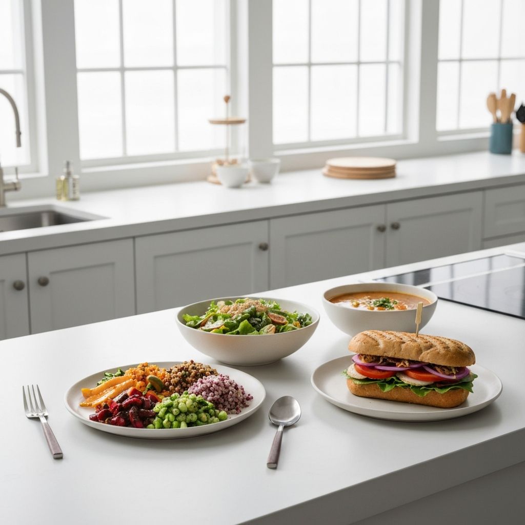 Verschiedene Mahlzeitenformate in einer modernen Küche